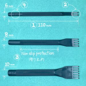 Thonging Chisel (2mm:prong width/ 1.5mm:space between prongs)【Specially made items】