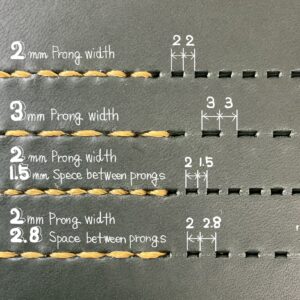 Thonging Chisel 3mm (3mm:Prong width/ 3mm:Space between prongs)