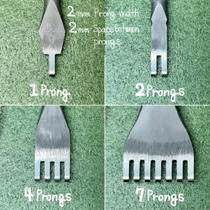 Thonging Chisel 2mm (2mm:Prong width/ 2mm:Space between prongs)