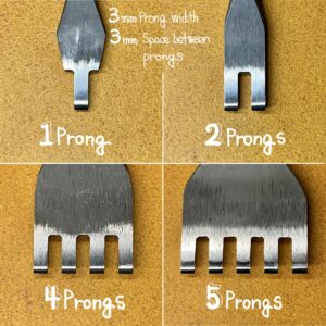 Thonging Chisel 3mm (3mm:Prong width/ 3mm:Space between prongs)