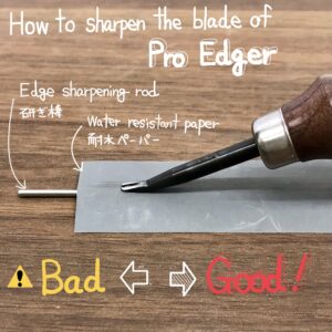 Special Pro Edger【Ebony】5types/ Includes: Sharpening Rod, Water resistant paper no.800, no.1200 and Polishing compound(Specially made items limited)【Specially made items】