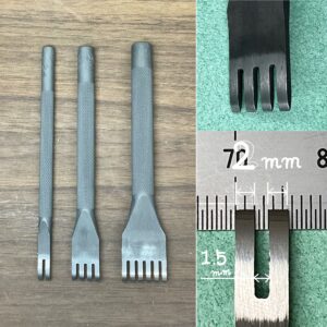 Thonging Chisel (2mm:prong width/ 1.5mm:space between prongs)【Specially made items】