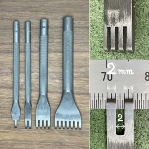 Thonging Chisel 2mm (2mm:Prong width/ 2mm:Space between prongs)