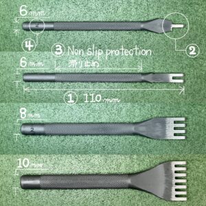 Thonging Chisel 2mm (2mm:Prong width/ 2mm:Space between prongs)