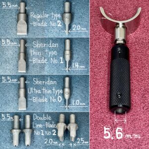 Pro Adjustable Swivel knife【S/ 9mm】(Built-in miniature precision bearing) Includes: Regular Type-Blade No.2/ Allen key