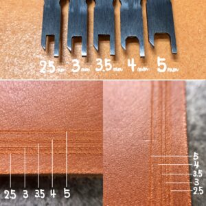 手縫い用ディバイダー (2.5mm/3mm/3.5mm/4mm/5mm)【特注工具販売】