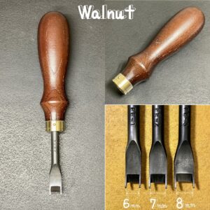 Special French Edger【Walnut】(3types)  Includes: Water resistant paper no.1200 and Polishing compound 【Specially made items】