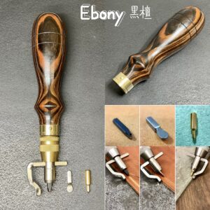 Special Pro Stitching Groover【Ebony】Includes: blade, Small spoon, Divider blade, Allen key and Polishing compound【Specially made items】