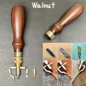 Special Pro Stitching Groover【Walnut】Includes: blade, Small spoon, Divider blade, Allen key and Polishing compound【Specially made items】