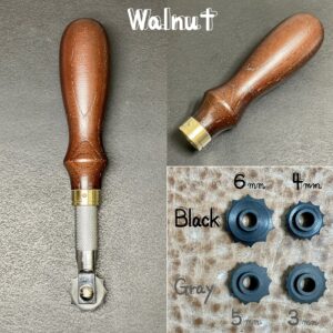 Special Overstitch Wheels【Walnut】Includes: 3mm/ 4mm/ 5mm/ 6mm cogs 【Specially made items】