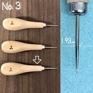 Round Blade Awl No.3(1.93mm)