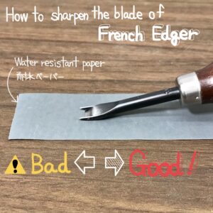 Special French Edger【Tan】(3types)  Includes: Water resistant paper no.1200 and Polishing compound 【Specially made items】