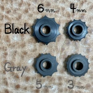 特選 ステッチルレット【黒檀】3mm/ 4mm/ 5mm/ 6mmコマ付き【特注工具販売】