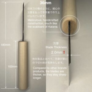 革包丁 36mm (青棒付き: 研磨剤) 火造り品