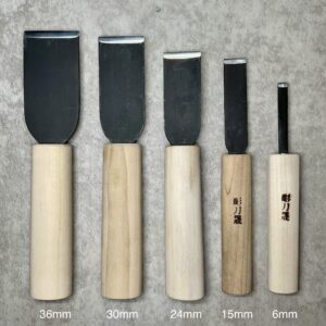 革包丁 24mm (青棒付き: 研磨剤) 火造り品