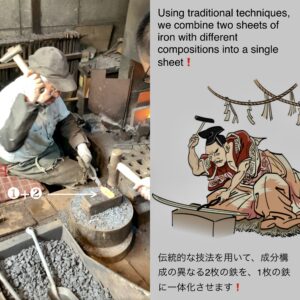 革包丁 24mm (青棒付き: 研磨剤) 火造り品
