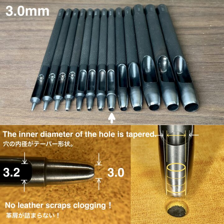 ハトメ抜き 3.0mm/ 10号