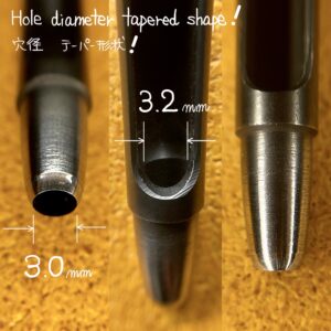 ハトメ抜き 3.0mm/ 10号