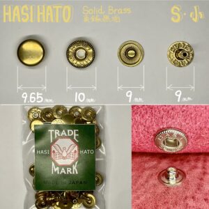 HASI HATO Glove Snap Setter S (No.1)【Solid Brass】