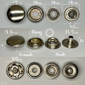 【HASI HATO】Ring Snaps (M/ No.7050) Nickel Plate