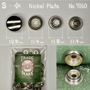 【HASI HATO】Ring Snaps (S/ No.7060)  Nickel Plate