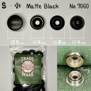 【HASI HATO】ジャンパーホック (小/ No.7060) マットブラック