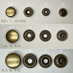【HASI HATO】Ring Snaps (XXS/ No.7090)  Antique Brass Plate
