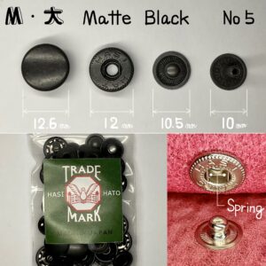 【HASI HATO】バネホック (大/ No.5) マットブラック