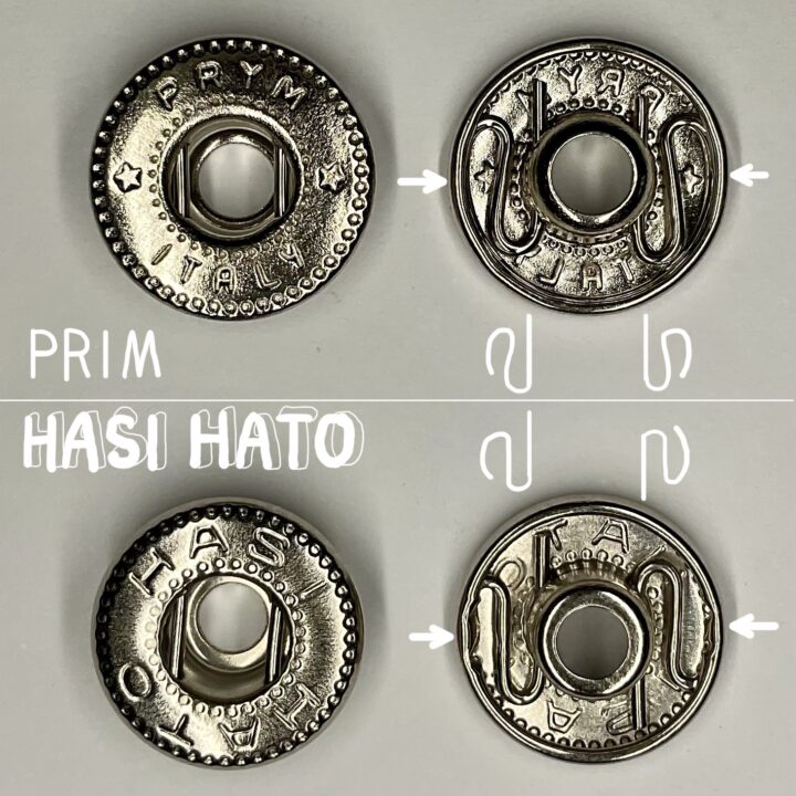 【HASI HATO】バネホック (特大/ No.8050) 真鍮無垢