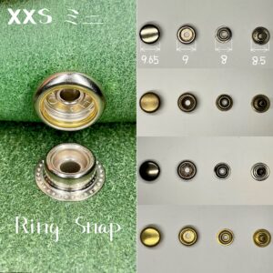 【HASI HATO】Ring Snaps (XXS/ No.7090)  Gunmetal Plate