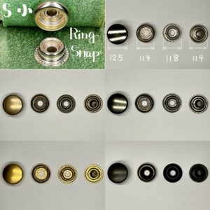 【HASI HATO】Ring Snaps (S/ No.7060)  Gunmetal Plate