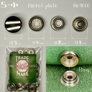 【HASI HATO】Ring Snaps (S/ No.7060)  Nickel Plate