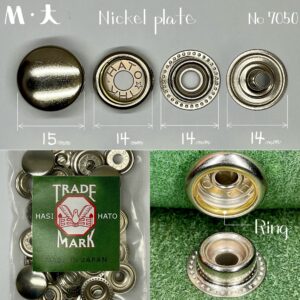 【HASI HATO】Ring Snaps (M/ No.7050) Nickel Plate