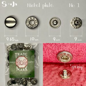 【HASI HATO】Spring Snaps (S/ No.1) Nickel Plate