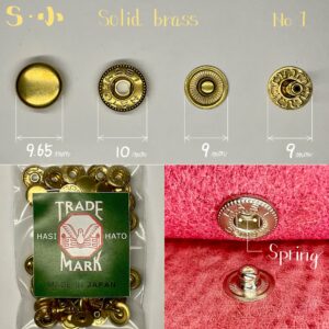 【HASI HATO】Spring Snaps (S/ No.1) Solid Brass