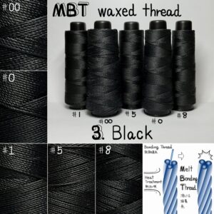 MBT waxed thread【3.Black】