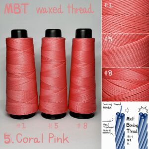 MBT waxed thread【5.Coral Pink】