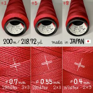 MBT waxed thread【6.Red】