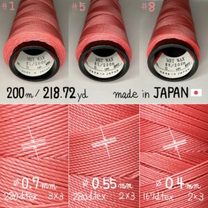 MBT waxed thread【5.Coral Pink】