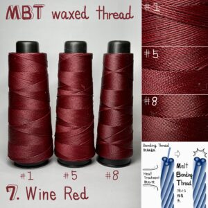 MBT waxed thread【7.Wine Red】