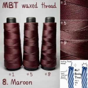 MBT waxed thread【8.Maroon】