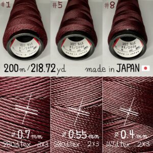 MBT waxed thread【8.Maroon】