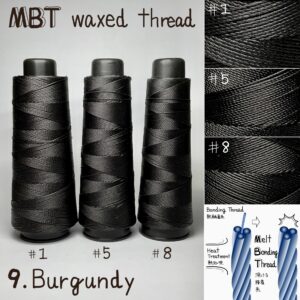MBT waxed thread【9.Burgundy】