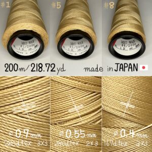 MBT waxed thread【12.Pale Gold】