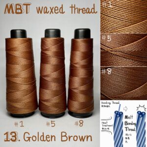 MBT waxed thread【13.Golden Brown】