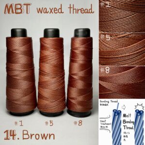 MBT waxed thread【14.Brown】