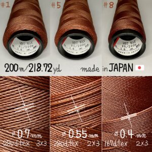 MBT waxed thread【14.Brown】