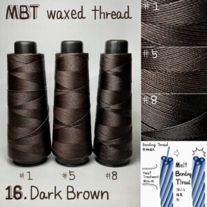 MBT 蝋引き糸【16.Dark Brown】