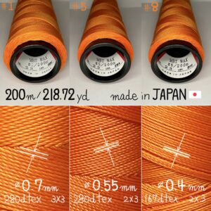 MBT waxed thread【23.Orange】