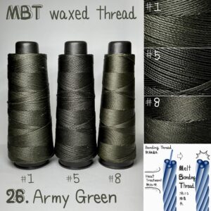MBT waxed thread【26.Army Green】